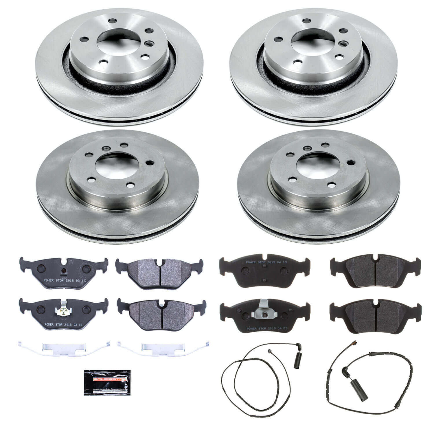 Power Stop TDSK871 Track Day Spec Front And Rear Pad And Rotor Kit for 2000 BMW 323Ci Convertible product image