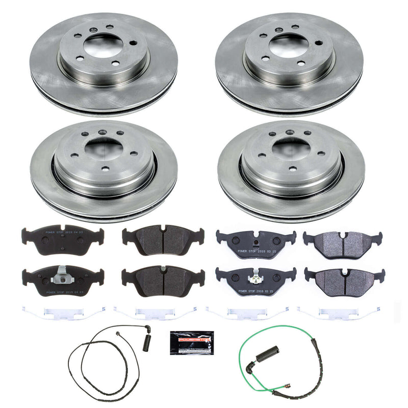 Power Stop TDSK874 Track Day Spec Front And Rear Pad And Rotor Kit for 2001-2005 BMW 325Xi product image