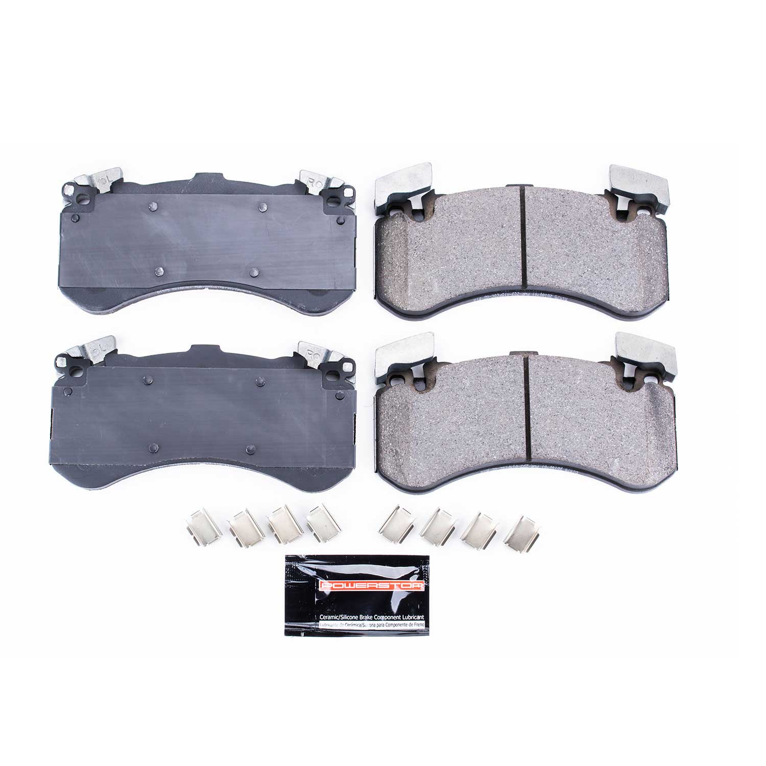 Power Stop Z23-1575 Z23 Evolution Sport Carbon-Fiber/Ceramic Front Brake Pads for 2012-2016 Audi A8 Quattro L W12 product image