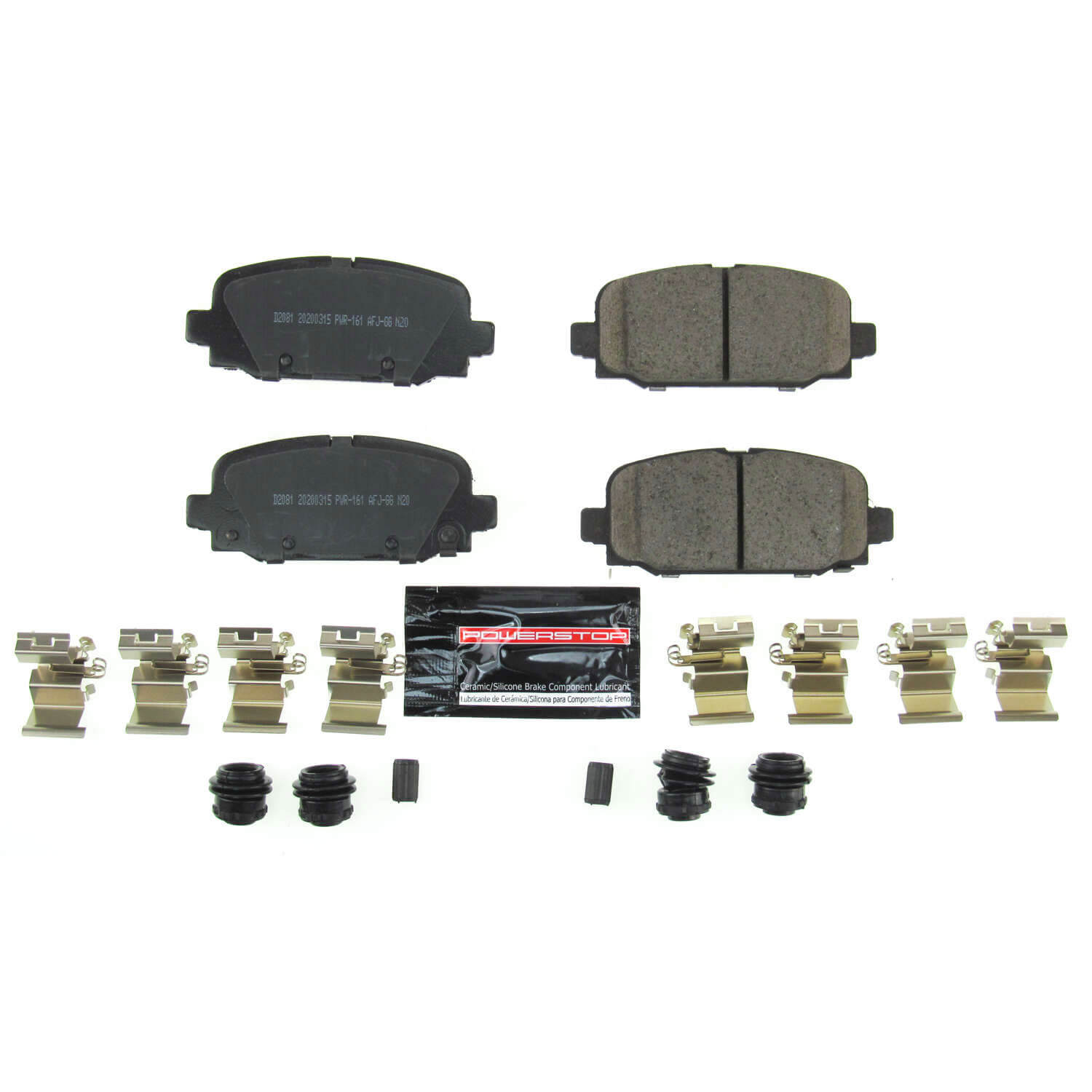Power Stop Z23-2081 Z23 Evolution Sport Performance Carbon Fiber Ceramic Rear Brake Pads for 2018 Jeep Compass Latitude, Limited, Sport, Trailhawk product image