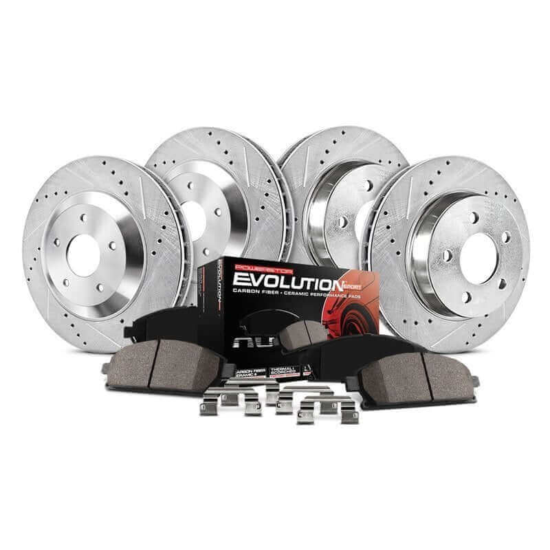 Power Stop K9267 - Front And Rear Z23 Evolution Sport Pad And Rotor Kit vehicle fitment brake part