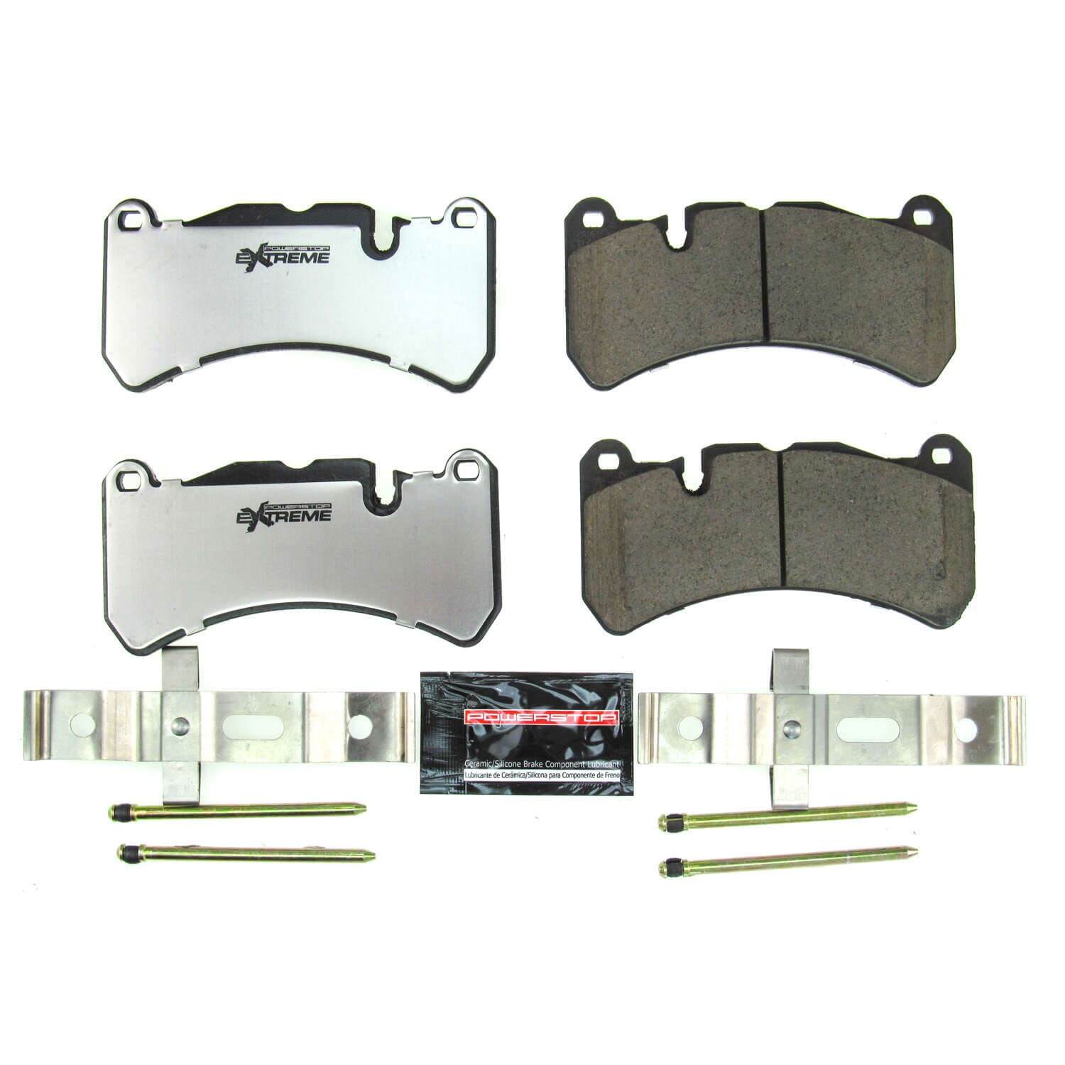 Power Stop Z26-1116 Z26 Extreme Street Performance Carbon Fiber Ceramic Front Brake Pads for 2017-2023 Alfa Romeo Giulia Quadrifoglio product image
