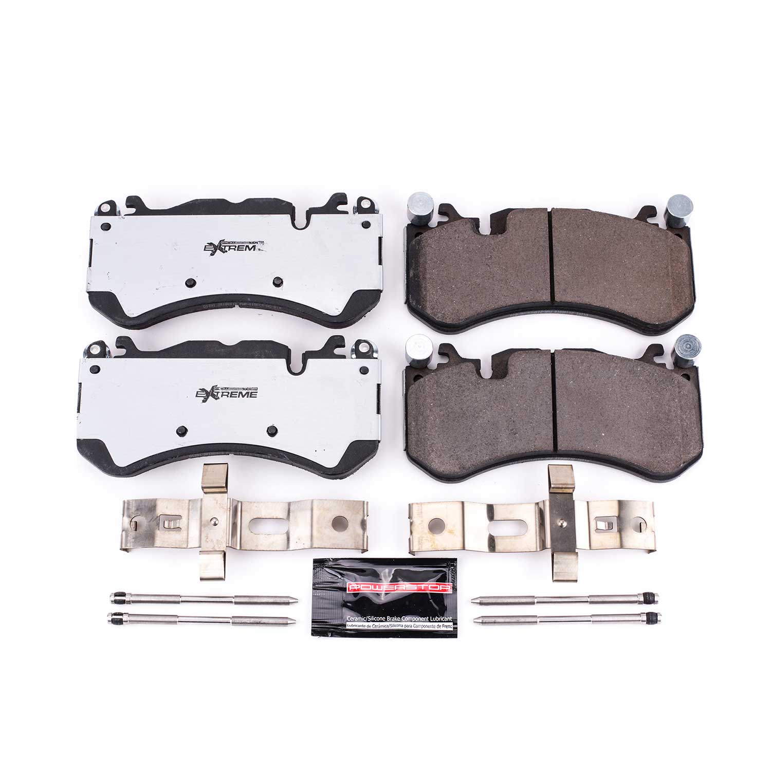 Power Stop Z26-1291 Z26 Extreme Street Performance Carbon-Fiber/Ceramic Front Brake Pads for 2014-2015 Audi RS7 Base product image