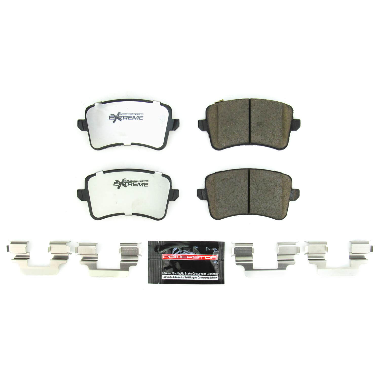 Power Stop Z26-1386B Z26 Extreme Street Performance Carbon Fiber Ceramic Rear Brake Pads for 2013 Audi Q5 Hybrid Prestige, Premium, Premium Plus, Prestige product image