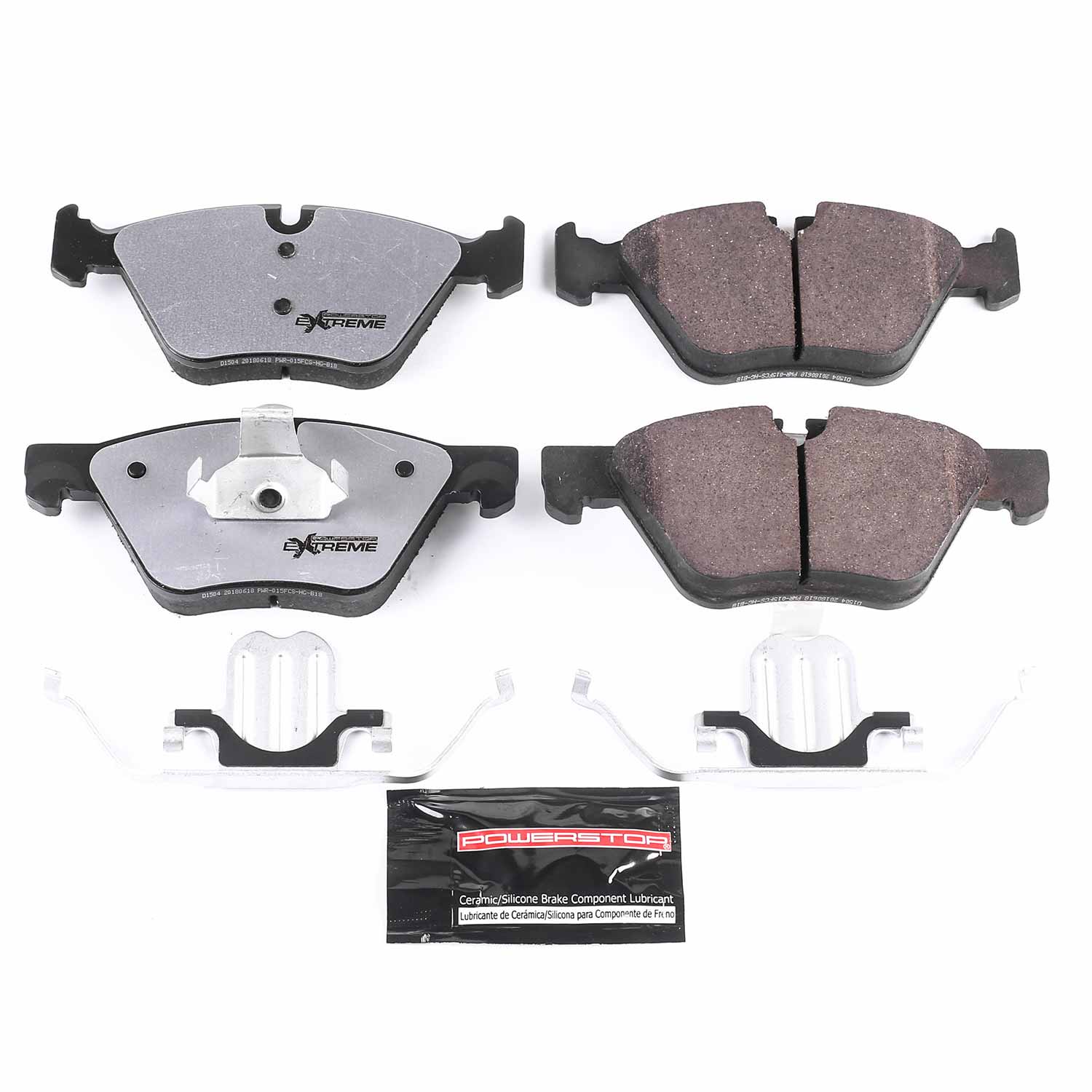 Power Stop Z26-1504 Z26 Extreme Street Performance Carbon-Fiber/Ceramic Front Brake Pads for 2011-2016 BMW 528I Base product image
