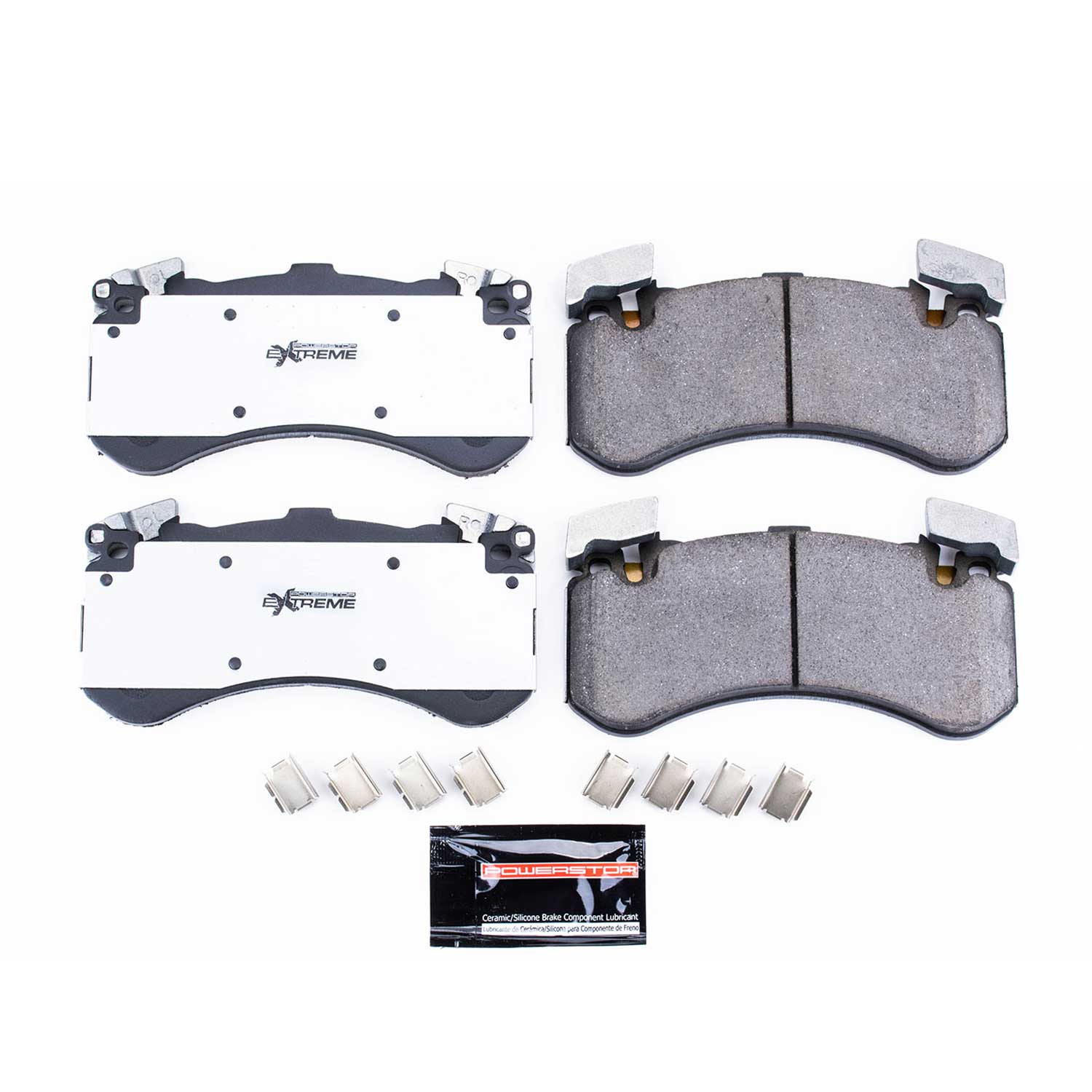 Power Stop Z26-1575 Z26 Extreme Street Performance Carbon-Fiber/Ceramic Front Brake Pads for 2012-2016 Audi A8 Quattro L W12 product image