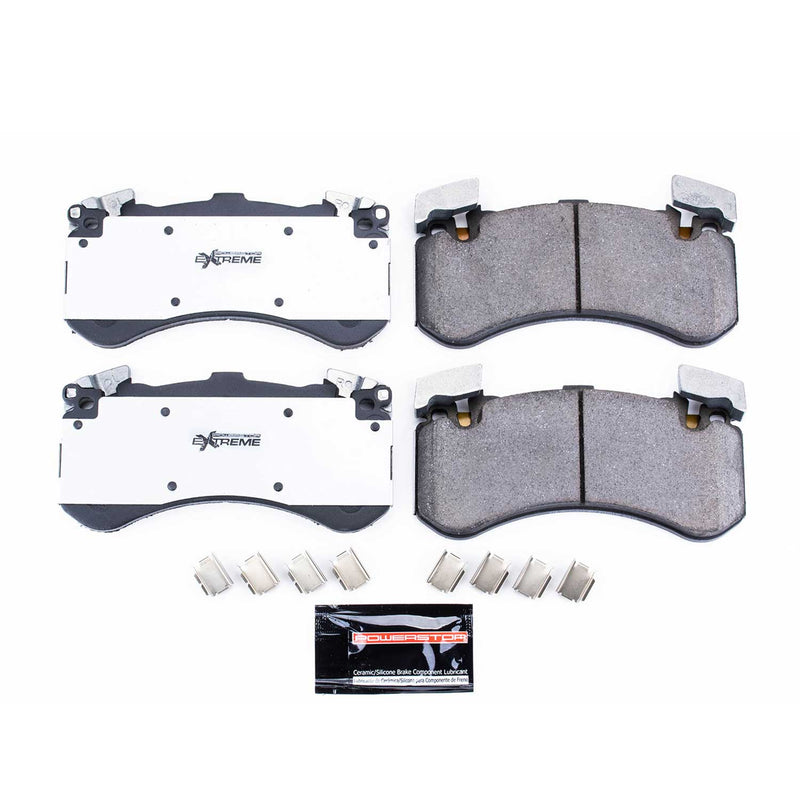 Power Stop Z26-1575 Z26 Extreme Street Performance Carbon-Fiber/Ceramic Front Brake Pads for 2012-2016 Audi A8 Quattro L W12 product image