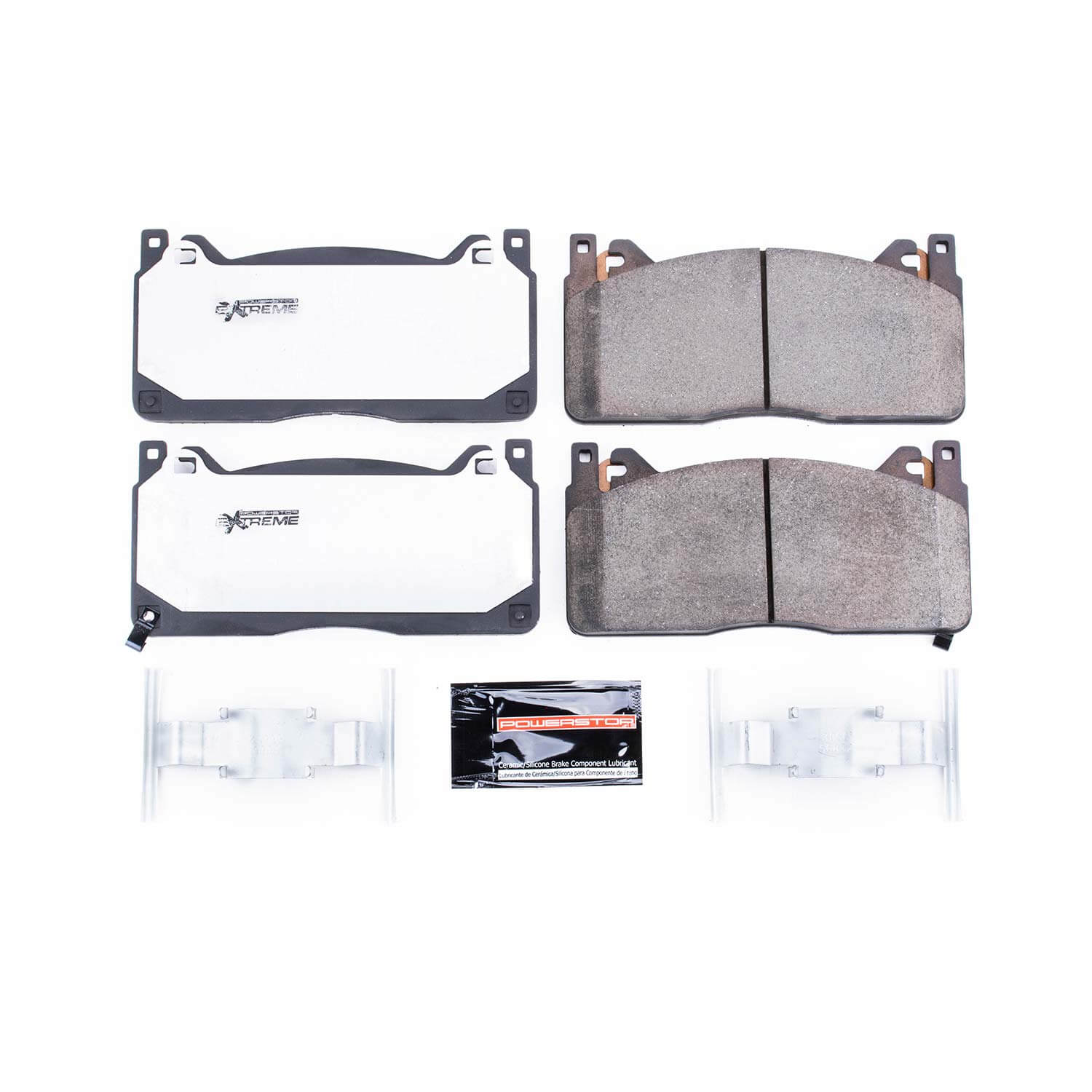 Power Stop Z26-1853 Z26 Extreme Street Performance Carbon-Fiber/Ceramic Front Brake Pads for 2016-2020 Ford Mustang Shelby GT350, Shelby GT350R product image