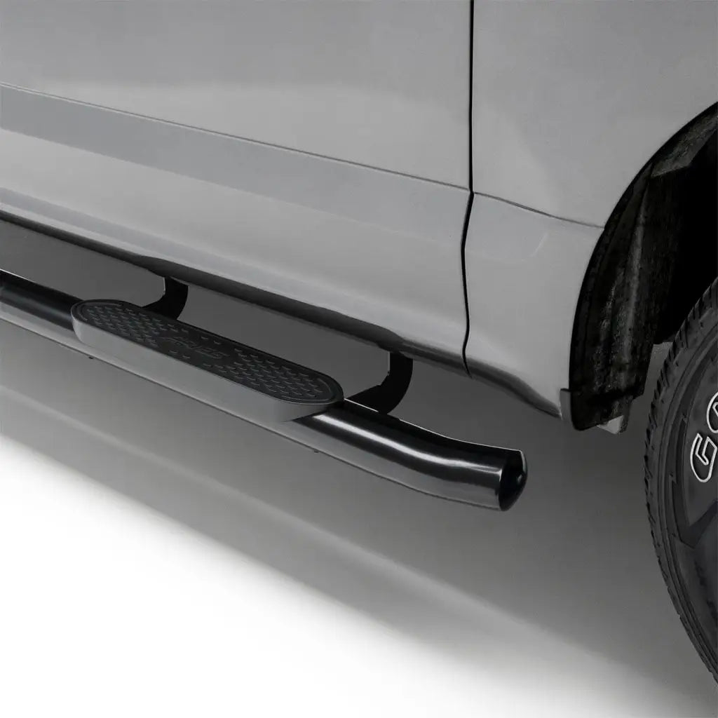 ARIES S224045 4" Black Steel Oval Side Bars for 2007–2019 Chevrolet Silverado 2500 HD