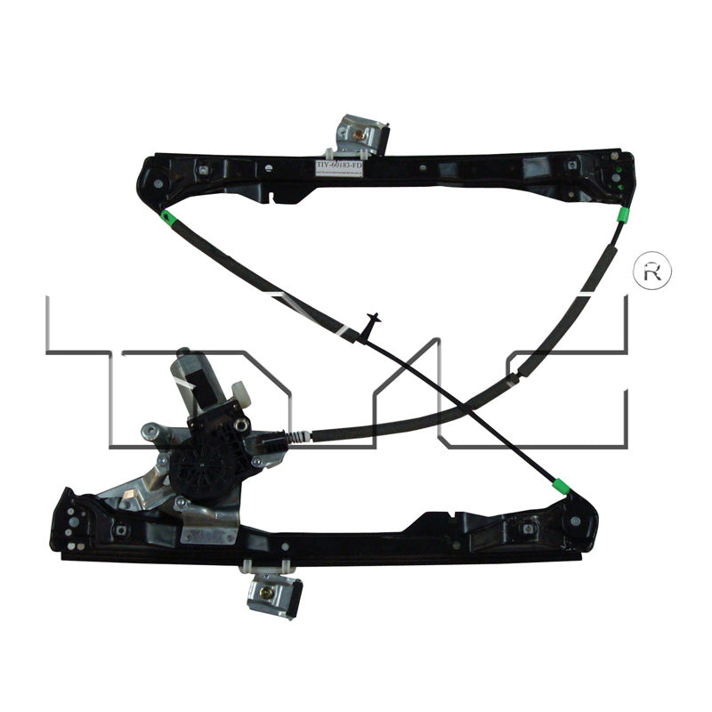 TYC 660204 Power Window Motor and Regulator Assembly for 2000-2007 Ford Focus