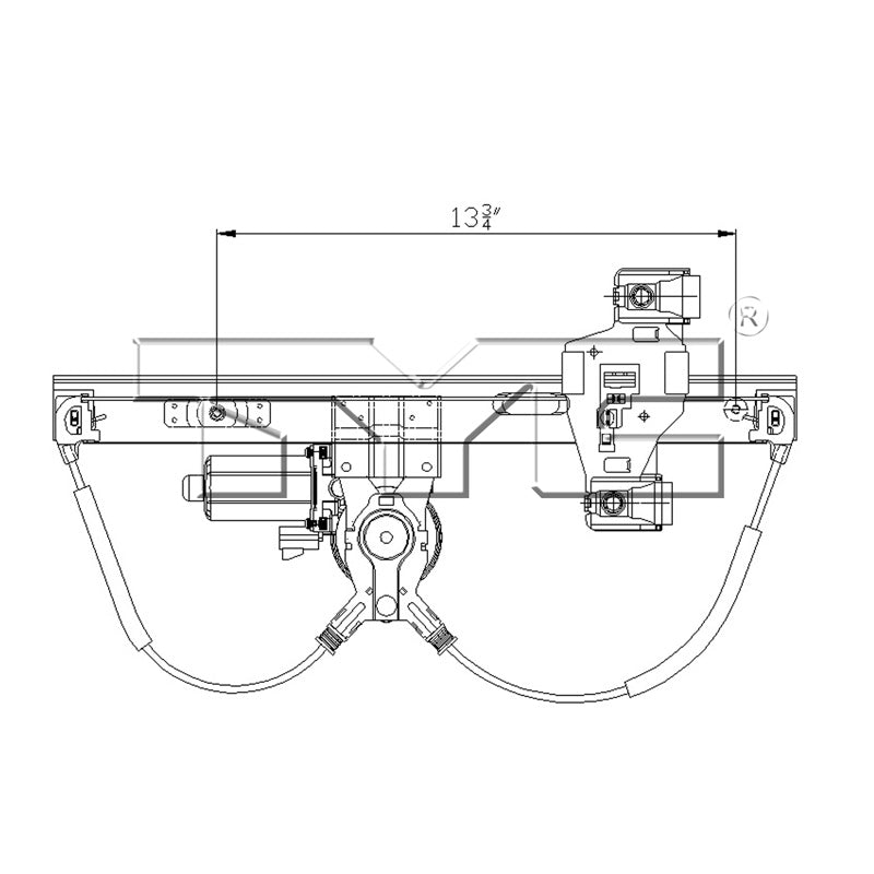TYC 660509 Power Window Motor and Regulator Assembly for 2004-2008 Pontiac Grand Prix