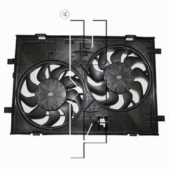 TYC 623030 Cooling Fan Assembly for 2007-2009 Lincoln MKZ
