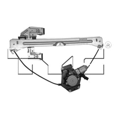 TYC 660342 Power Window Motor and Regulator Assembly for 2001-2005 Chrysler PT Cruiser