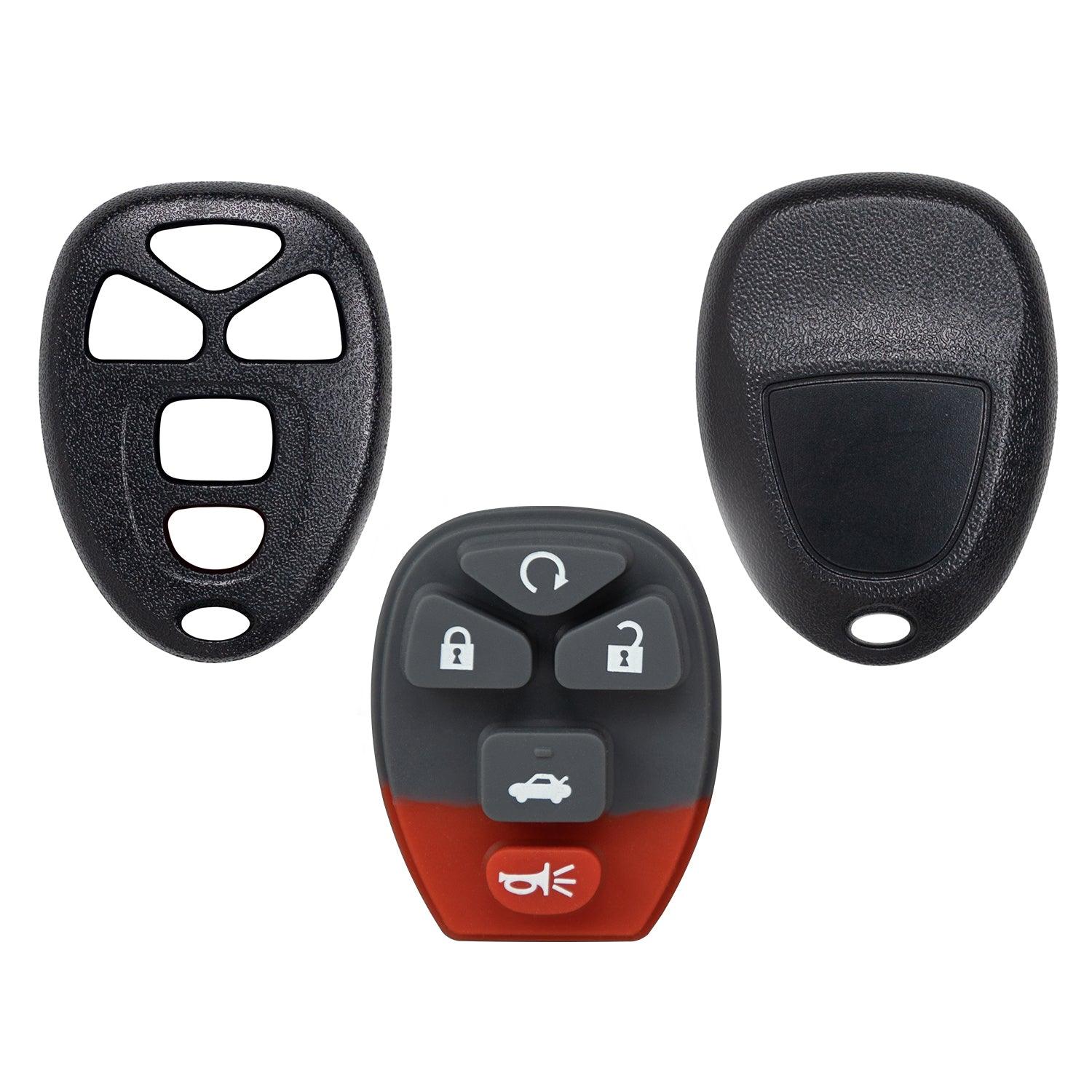 Shell Case Keyless Entry Remote Key Fob Transmitter KOBGT04A 22733524 for Chevrolet Cobalt Malibu Grand Prix LaCrosse (5 Button)