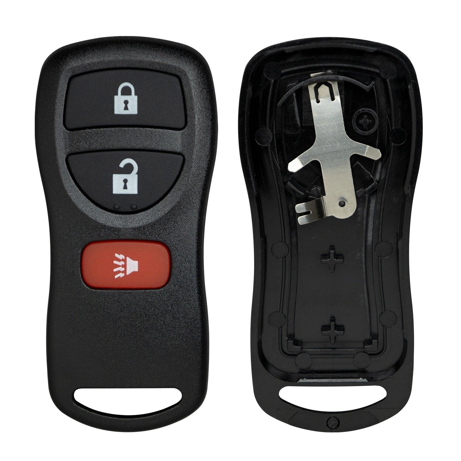 3 Button Car Remote Entry Fob for Nissan Frontier Murano Pathfinder Quest Titan Xterra Armada FX35 FX45 QX4 KBRASTU15 (Shell Case)