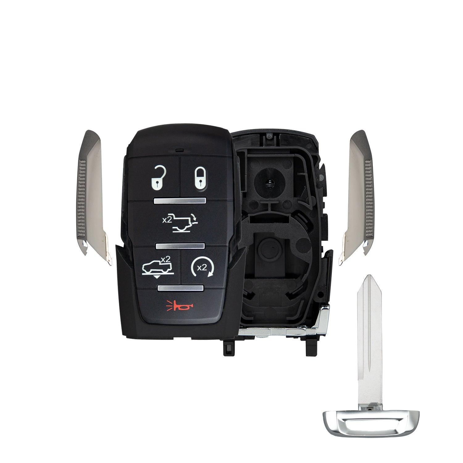 6 Button Proximity Remote Smart Key Shell Case for Dodge Ram 1500 (2019-2023) OHT4882056 (Shell Case)