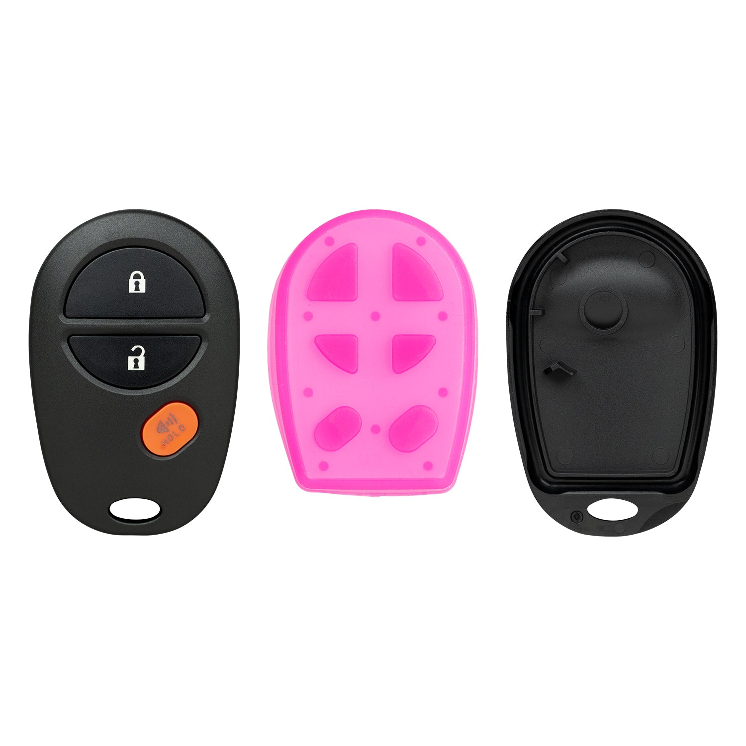 Remote Shell Case for Toyota Tundra Tacoma Sienna Sequoia Highlander GQ43VT20T (3 Button Shell Case)