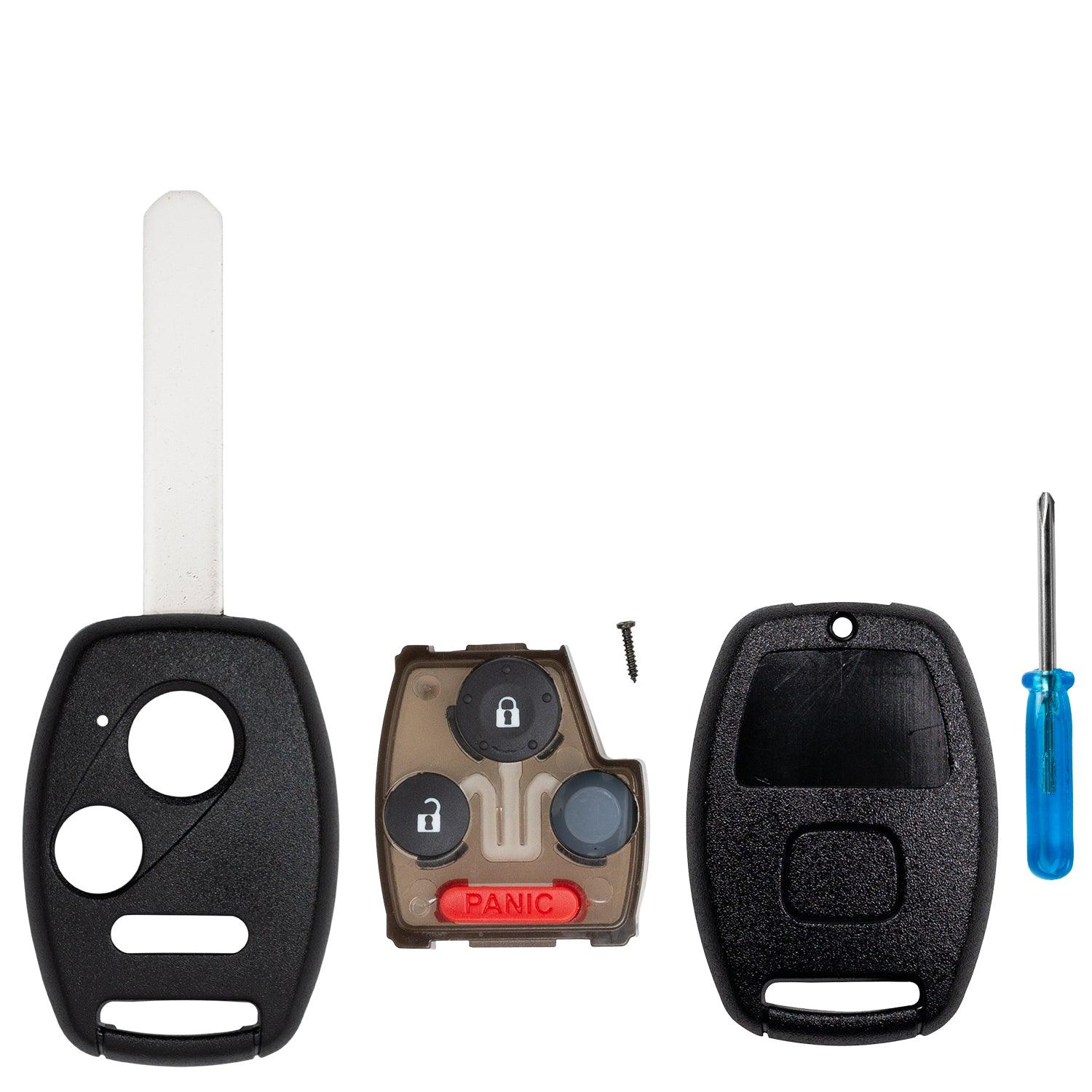 3 button Remote Head Key Shell Case for Cr-V Pilot Fit Odyssey Ridgeline OUCG8D-380H-A CWTWB1U545 CWTWBIU545 (3 Button w/Chip & Remote Case)