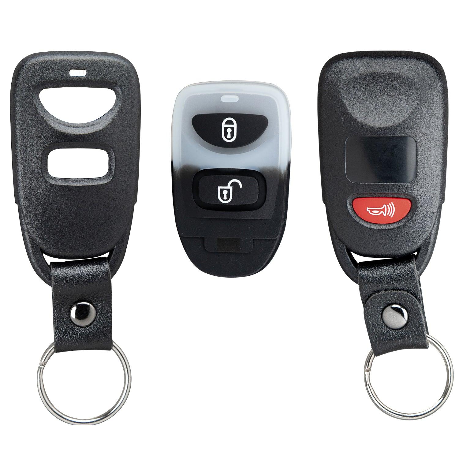 Shell Case for Keyless Entry Remote Key Fob for Hyundai/Kia (3 Button - Lock, Unlock & Panic)