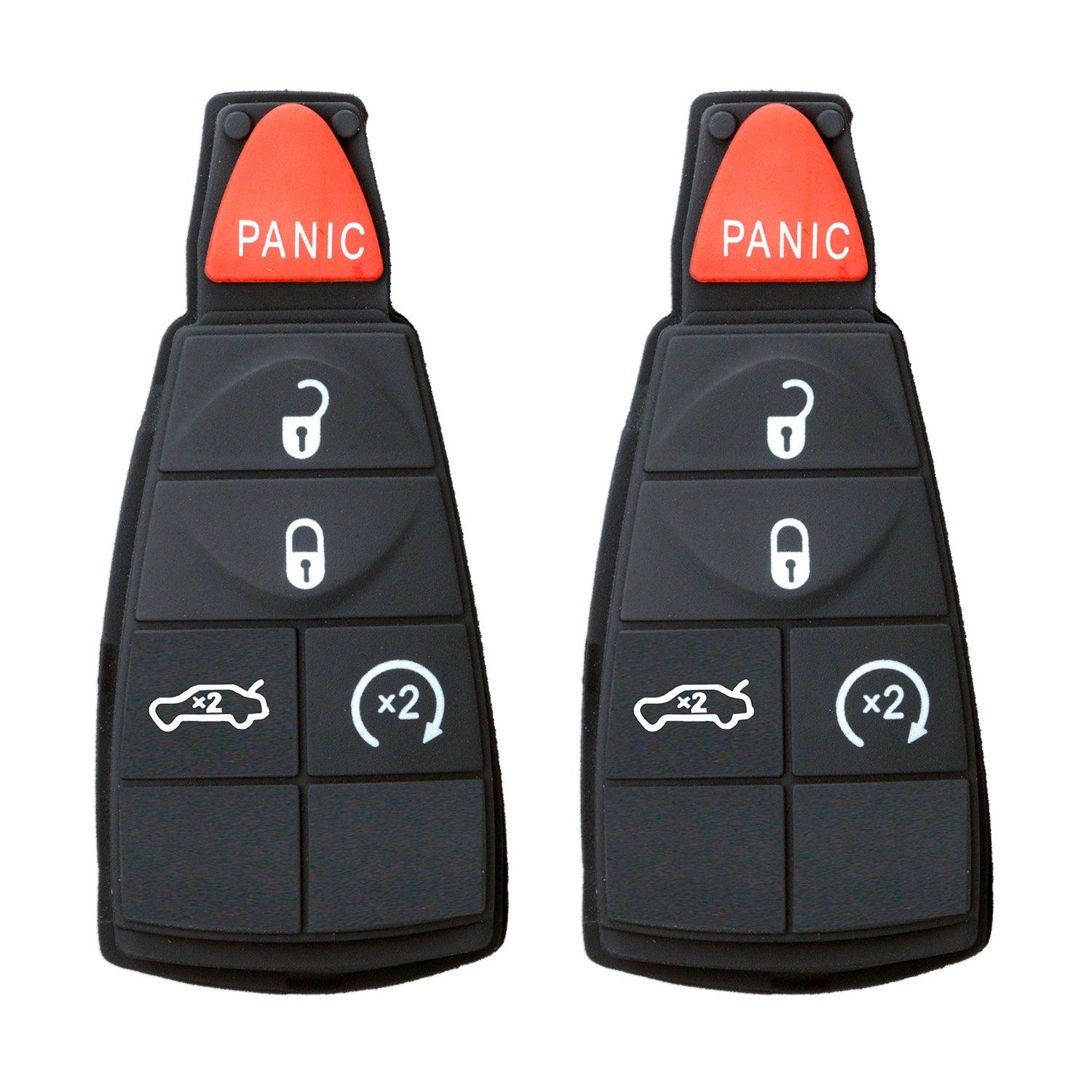 2 Premium Car Keyless entry Repair Pad for Dodge Charger Magnum 300 M3N5WY783X IYZ-C01C (5 Button Trunk)