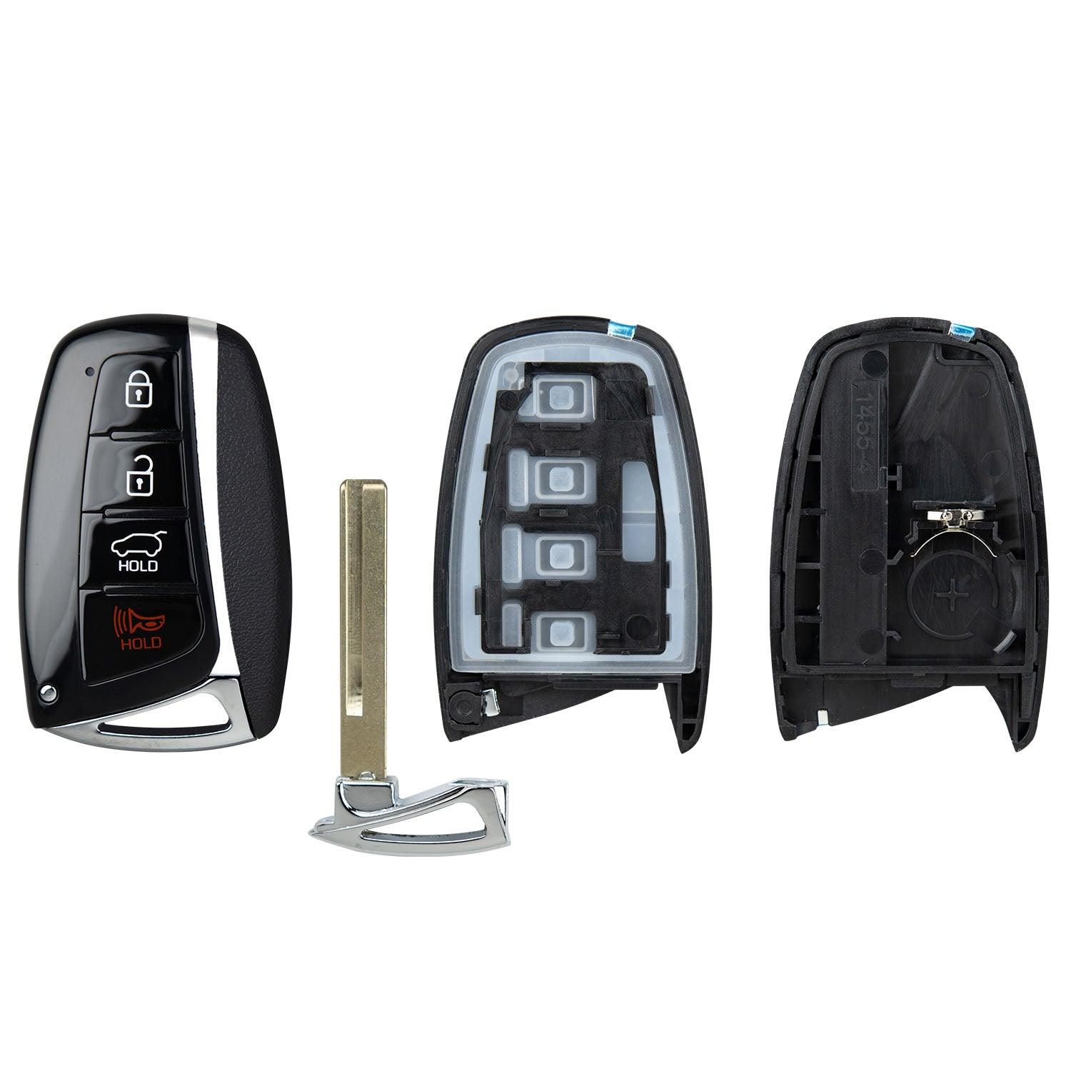 4 Button Proximity Smart Key Shell Case SY5DMFNA04 95440-4Z200 for Hyundai Santa Fe 2013 2014 2015 2016 2017 2018 (Shell Case)