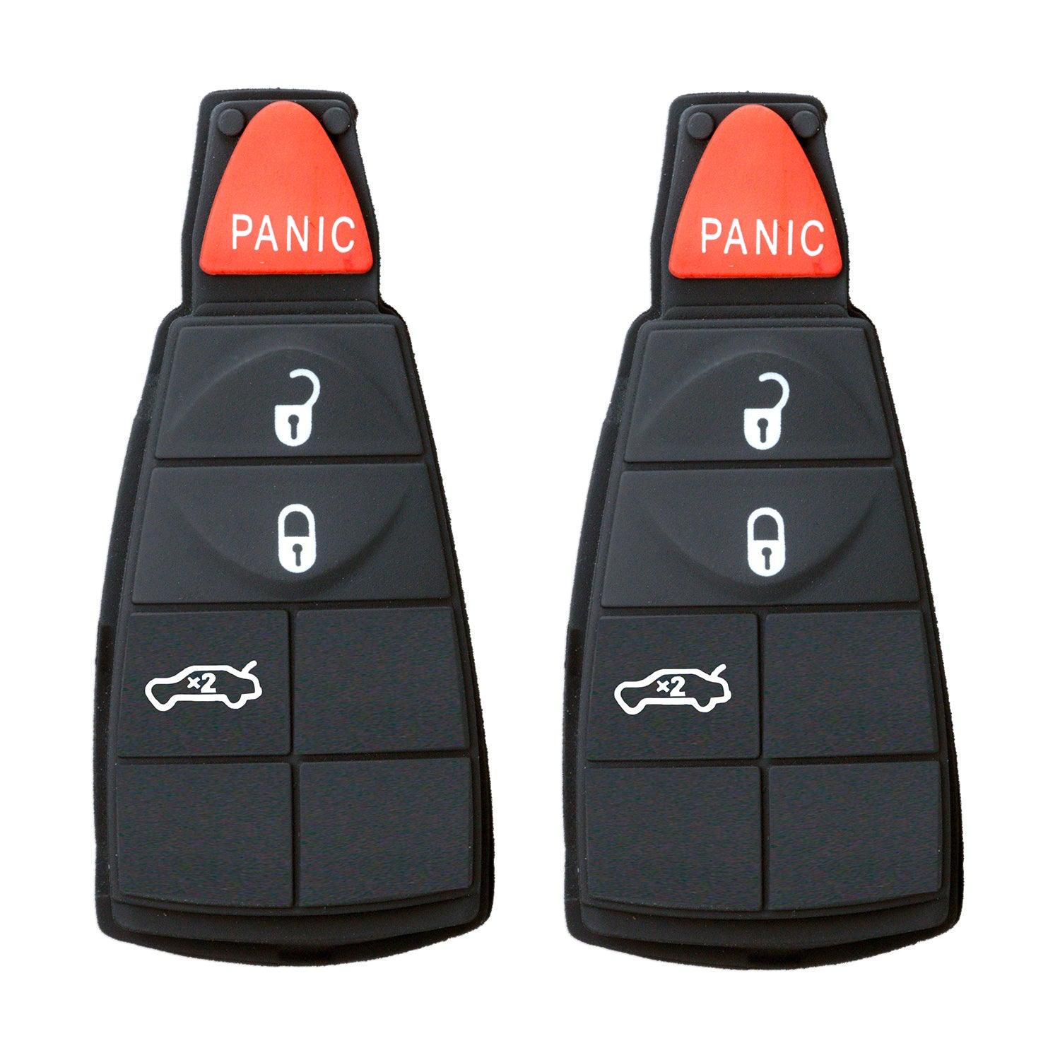2 Premium Car Keyless Entry Repair Pad for Dodge Charger Challenger Magnum 300 M3N5WY783X IYZ-C01C (4 Button Trunk)