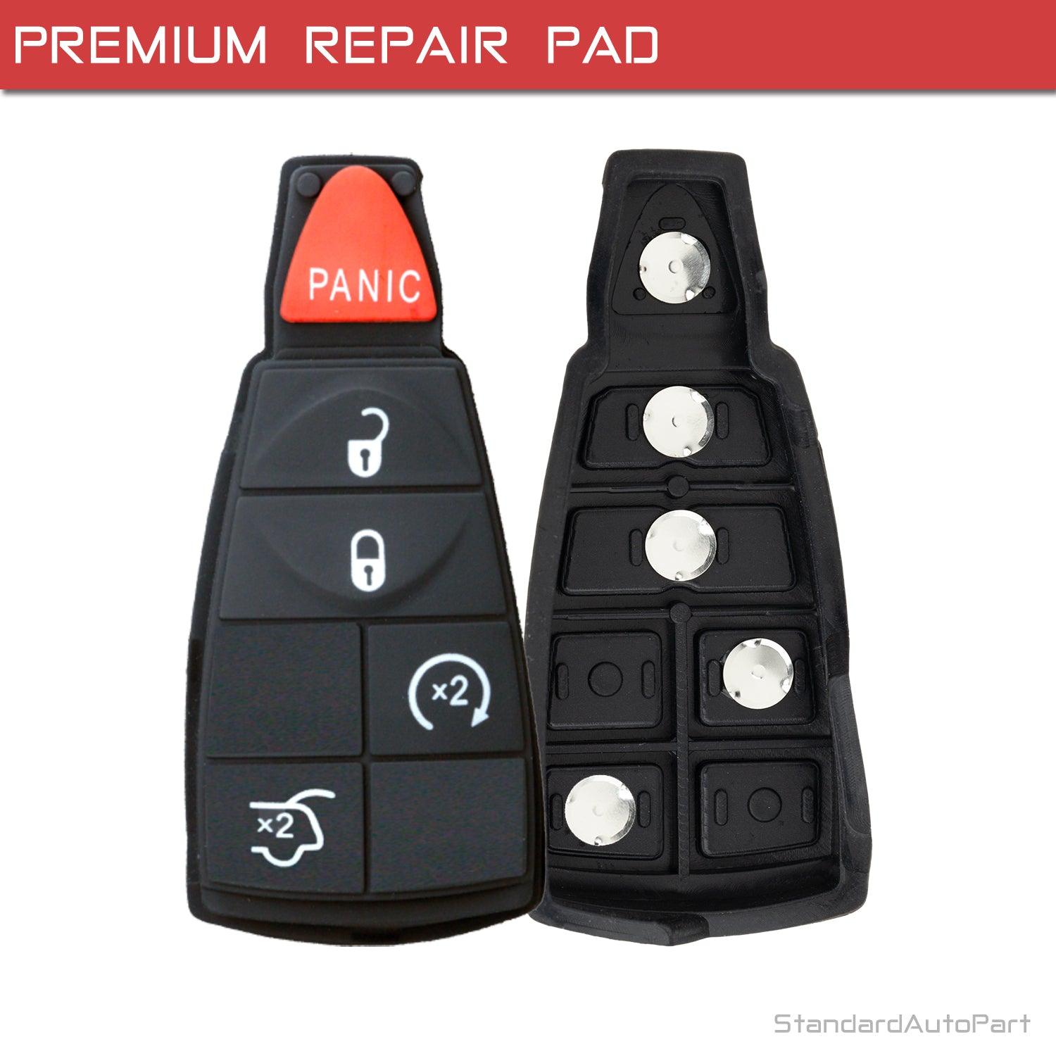 2 Premium Car Keyless Entry Repair Pad for Jeep Commander Grand Cherokee 2008 2009 2010 2011 2012 2013 M3N5WY783X IYZ-C01C (5 Button Jeep)