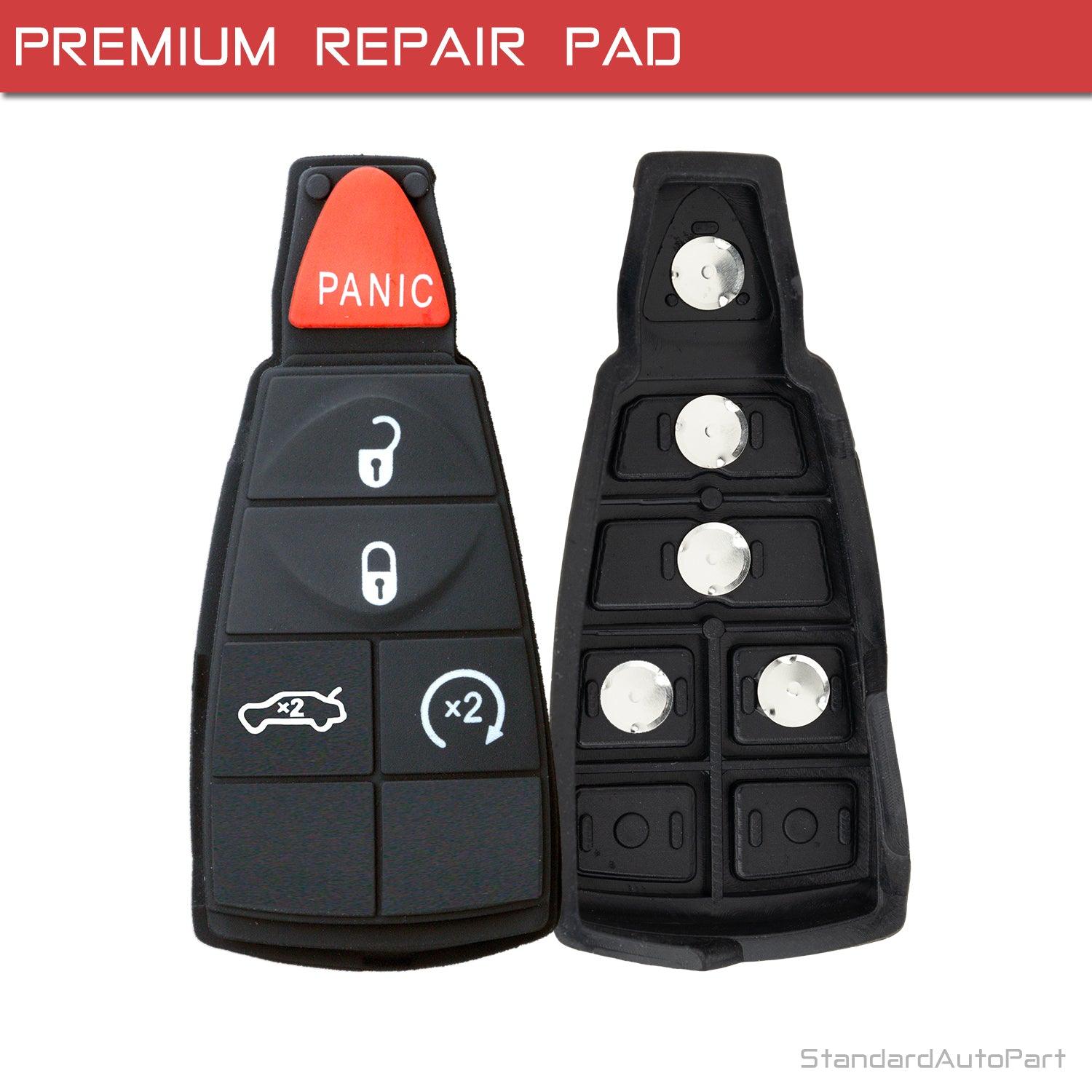 2 Premium Car Keyless entry Repair Pad for Dodge Charger Magnum 300 M3N5WY783X IYZ-C01C (5 Button Trunk)