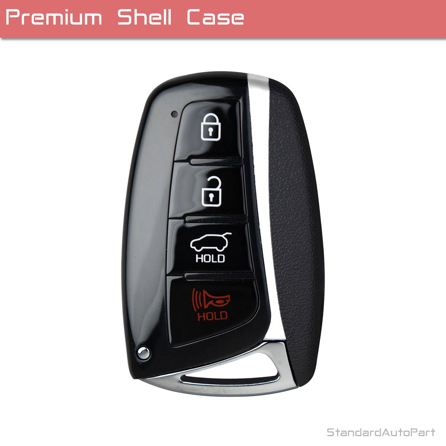4 Button Proximity Smart Key Shell Case SY5DMFNA04 95440-4Z200 for Hyundai Santa Fe 2013 2014 2015 2016 2017 2018 (Shell Case)