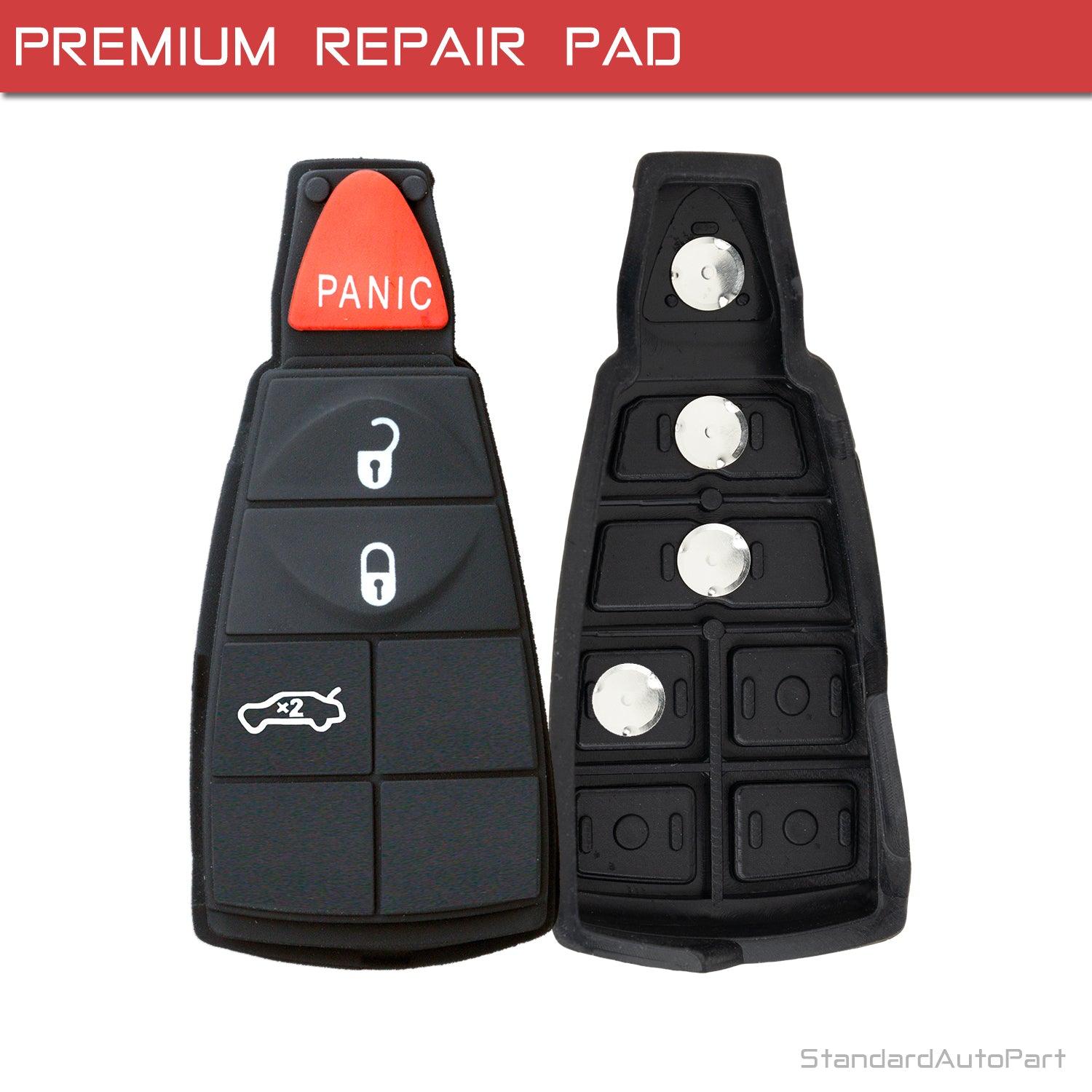 2 Premium Car Keyless Entry Repair Pad for Dodge Charger Challenger Magnum 300 M3N5WY783X IYZ-C01C (4 Button Trunk)
