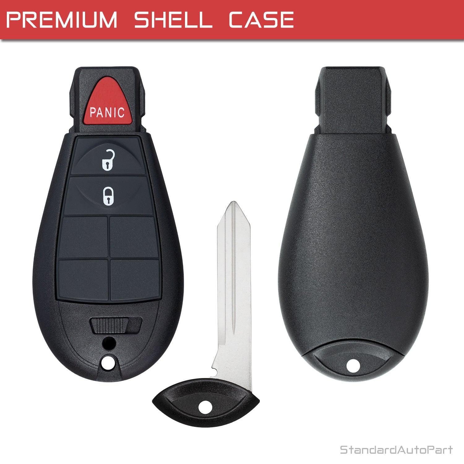 Premium Shell Case Car Keyless Entry Remote for Grand Caravan Journey Durango Ram Town and Country M3N5WY783X IYZ-C01C (3 Button)