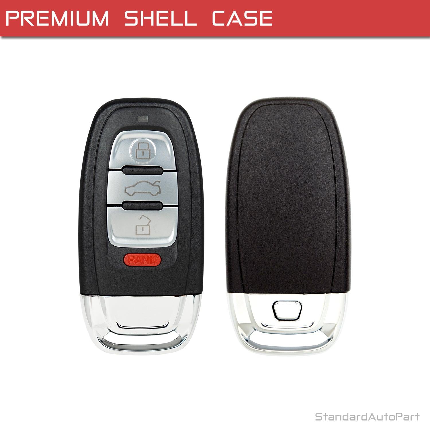 Shell Case for Proximity Smart Key for Audi A4 A5 S4 S5 A7 S7 A8 S8 Q5 A6 S6 Allroad IYZFBSB802 8TO-959-754-G 8K0-959-754-B with Comfort Access (4 Button)