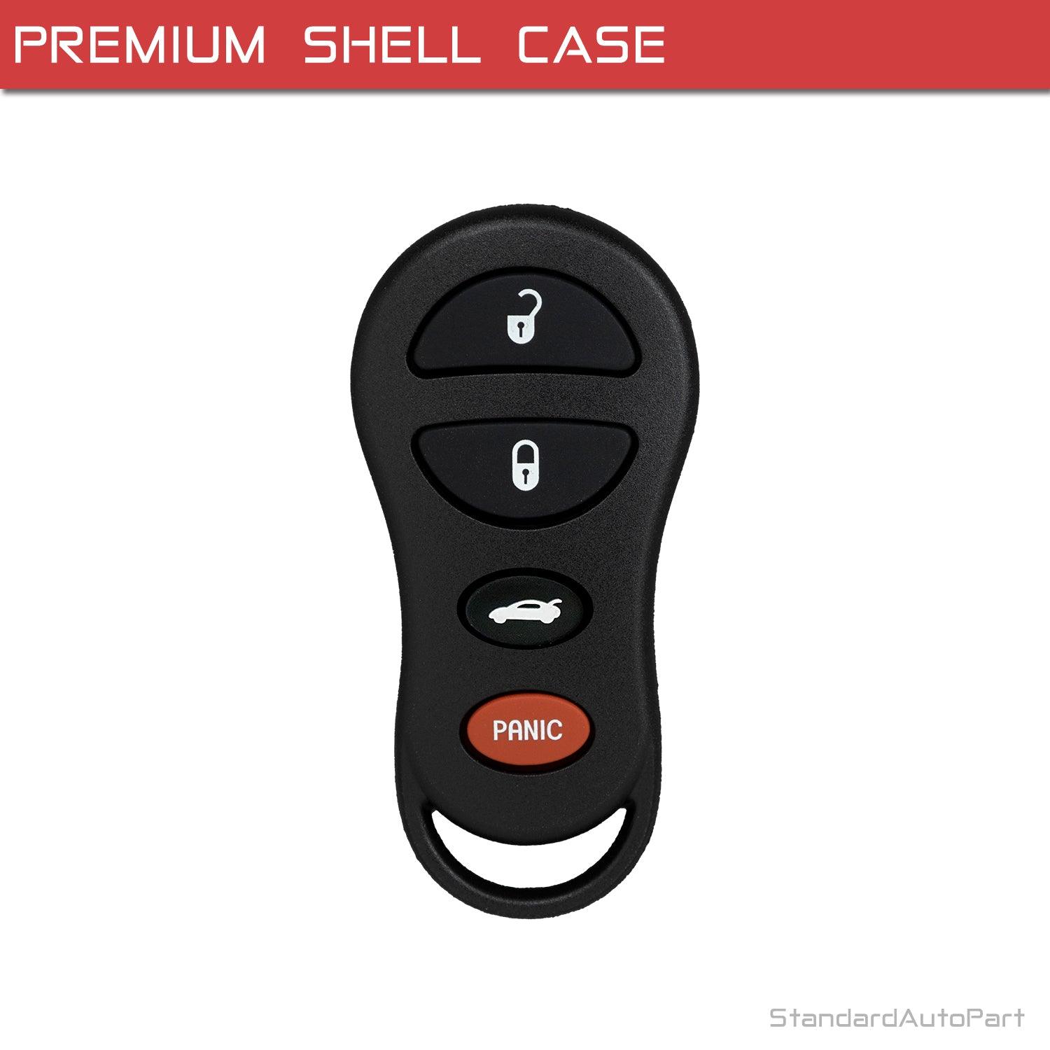 Car Keyless entry remote key Shell case , for Chrysler Ram Grand Cherokee Caravan (4 Button Shell Case)