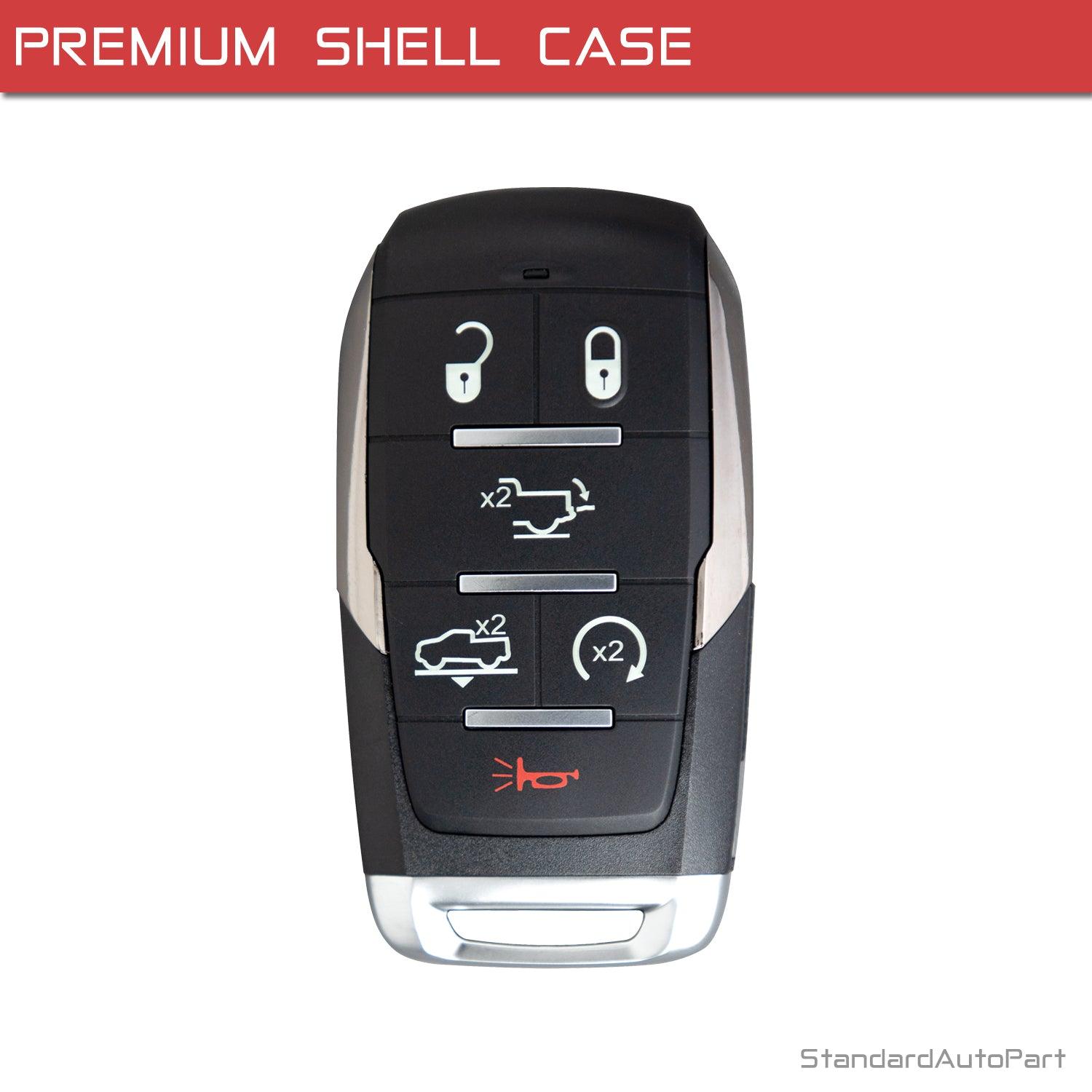 6 Button Proximity Remote Smart Key Shell Case for Dodge Ram 1500 (2019-2023) OHT4882056 (Shell Case)