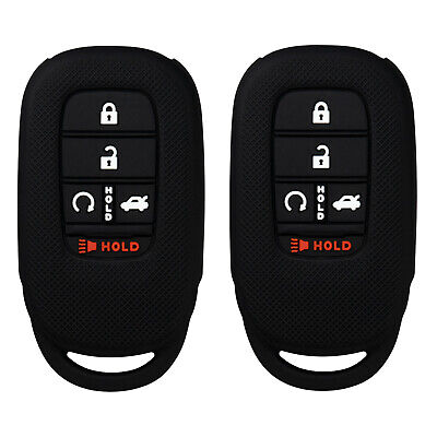 Double Black Silicone Case for Honda Accord 2022 Proximity Smart Key KR5TP-4