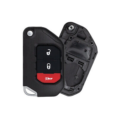 Flip Key Shell Case for Jeep Gladiator Wrangler (2018-2021) OHT1130261 68416784 (3 Button)