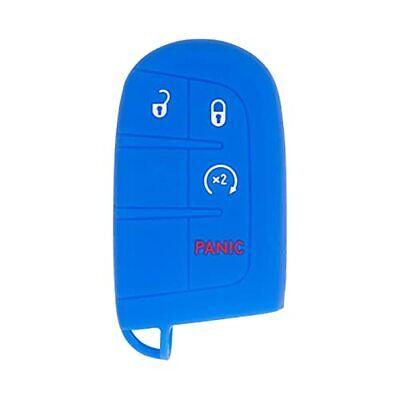 Blue Silicone Case for Smart Key fob for Jeep Renegade Grand Cherokee Compass