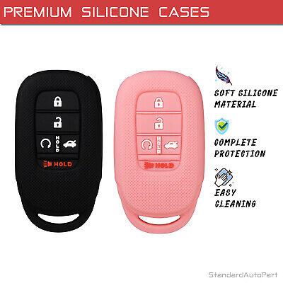 Black & Pink Silicone Case for Honda Accord 2022 Proximity Smart Key KR5TP-4