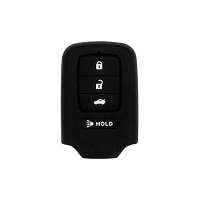 4 Button Keyless Entry Smart Key Fob Case for Honda Civic Accord (Black)