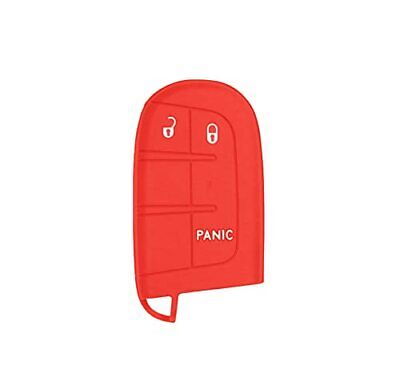 Red Silicone Case for Smart Key fob for Jeep Renegade Grand Cherokee Compass
