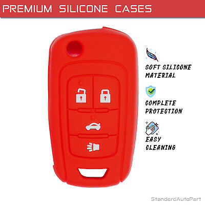 Red Silicone Case for Flip Key Remote for Cruze Equinox Impala Malibu Sonic