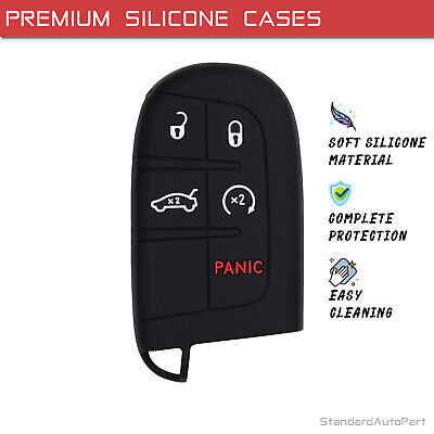 Silicone Key Cover for Jeep Grand Cherokee Compass Journey Durango 2011-2021 M3N40821302 68066350AG (5 Button)