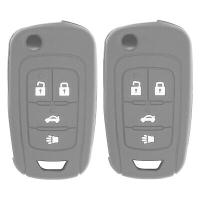 Gray Silicone Case for Flip Key Remote for Cruze Equinox Impala Malibu Sonic (2)