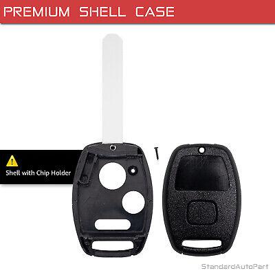 3 Btn Remote Head Key w/Chip Holder for Honda CR-V Pilot Fit Odyssey Ridgeline