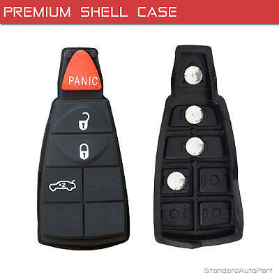 Remote Key Shell Case for Grand Caravan Journey Durango Ram Town and Country 2008-2010 M3N5WY783X (4 Button Trunk)