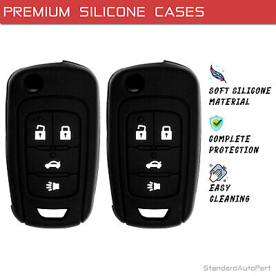 Black Silicone Case for Flip Key Remote for Cruze Equinox Impala Malibu Sonic