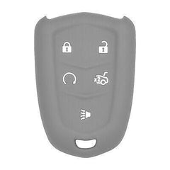 Silicone Key Cover for Cadillac Escalade 2015-2020 HYQ2AB 13580812 (5 Button - Grey)