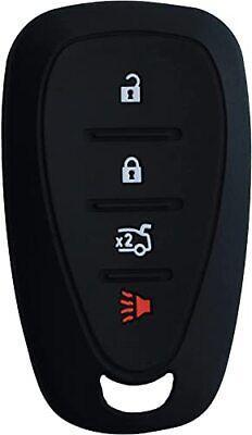 Silicone Key Cover for Chevrolet Cruze Camaro Malibu 2016-2021 HYQ4EA 13529662 (Black - 4 Button)