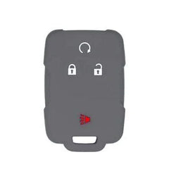 Silicone Key Cover for Chevrolet Tahoe Canyon Silverado Colorado Sierra Suburban 2015-2021 M3N32337100 (Grey - 4 Button)