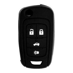 Silicone Key Cover for Chevy Cruze Equinox Impala Malibu Sonic Allure LaCrosse Regal Verano Encore Terrain OHT01060512 13504200 (Black - 4 Button)